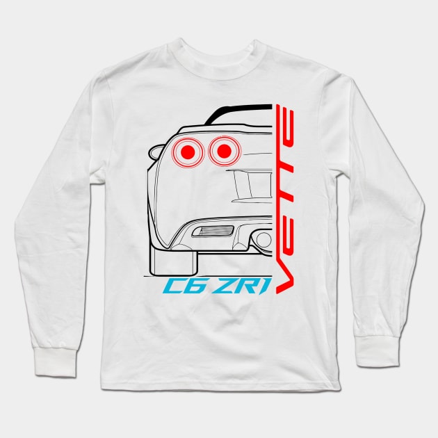 Vette C6 ZR1 Long Sleeve T-Shirt by SquareFritz